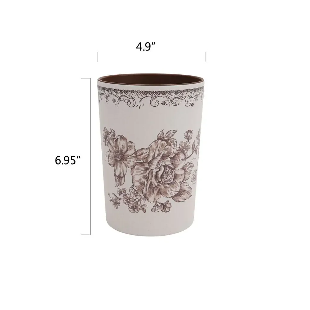 Pioneer Woman Agatha Brown 6 Piece Acacia Wood & Melamine Crock Set